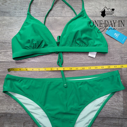 Cupshe Tie Back Triangle Bikini Swimsuit Size XL