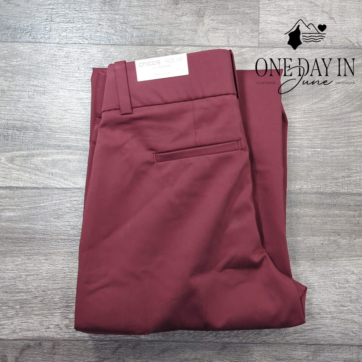 Chico's Sateen Cargo Pants Blackcurrant Burgundy NWT Size Chico's 0 (4)