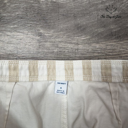 Old Navy Striped Button Front Mini Skirt Size 6