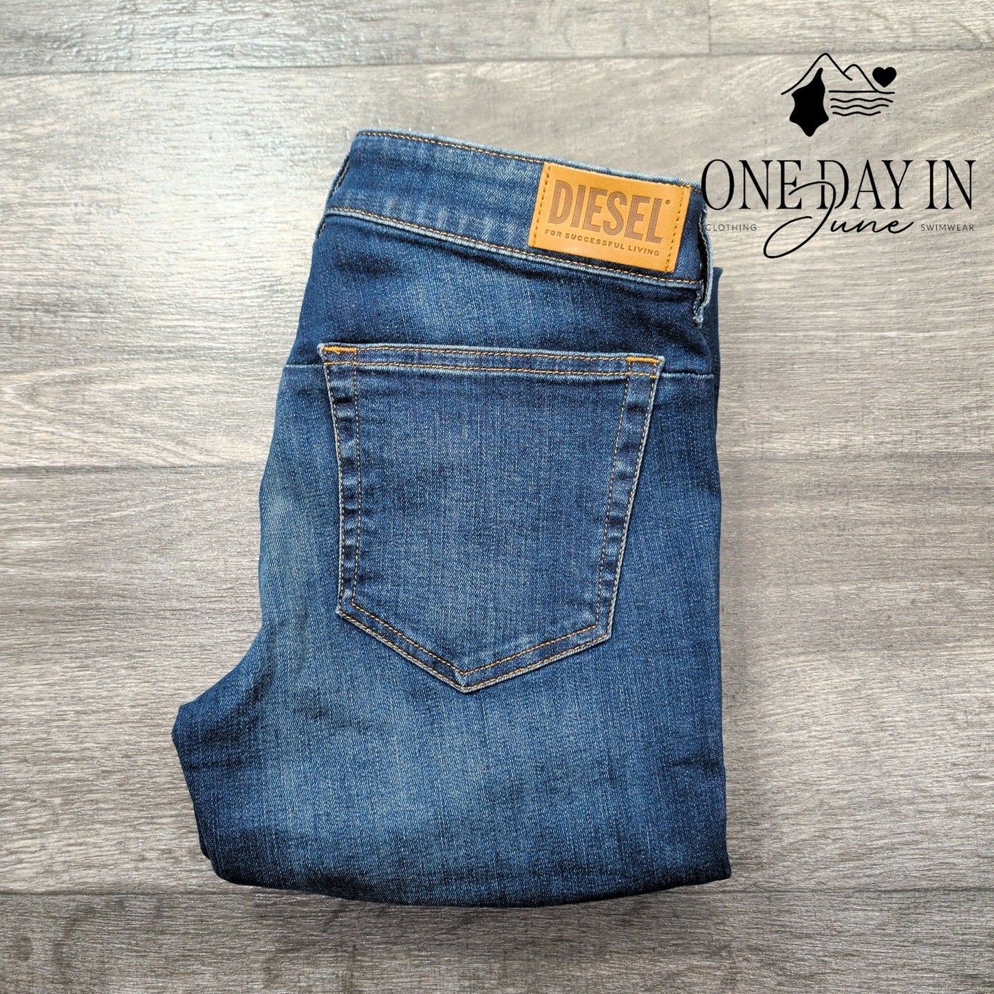 Diesel Industry D-Jevel Jeans Slim Low Rise Blue Denim NWT $198 Size 2 (26)