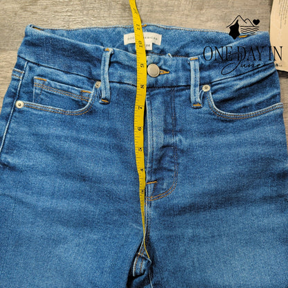 Good American Good Legs Flare Jeans Medium Wash Blue NWT Size 00 (24)