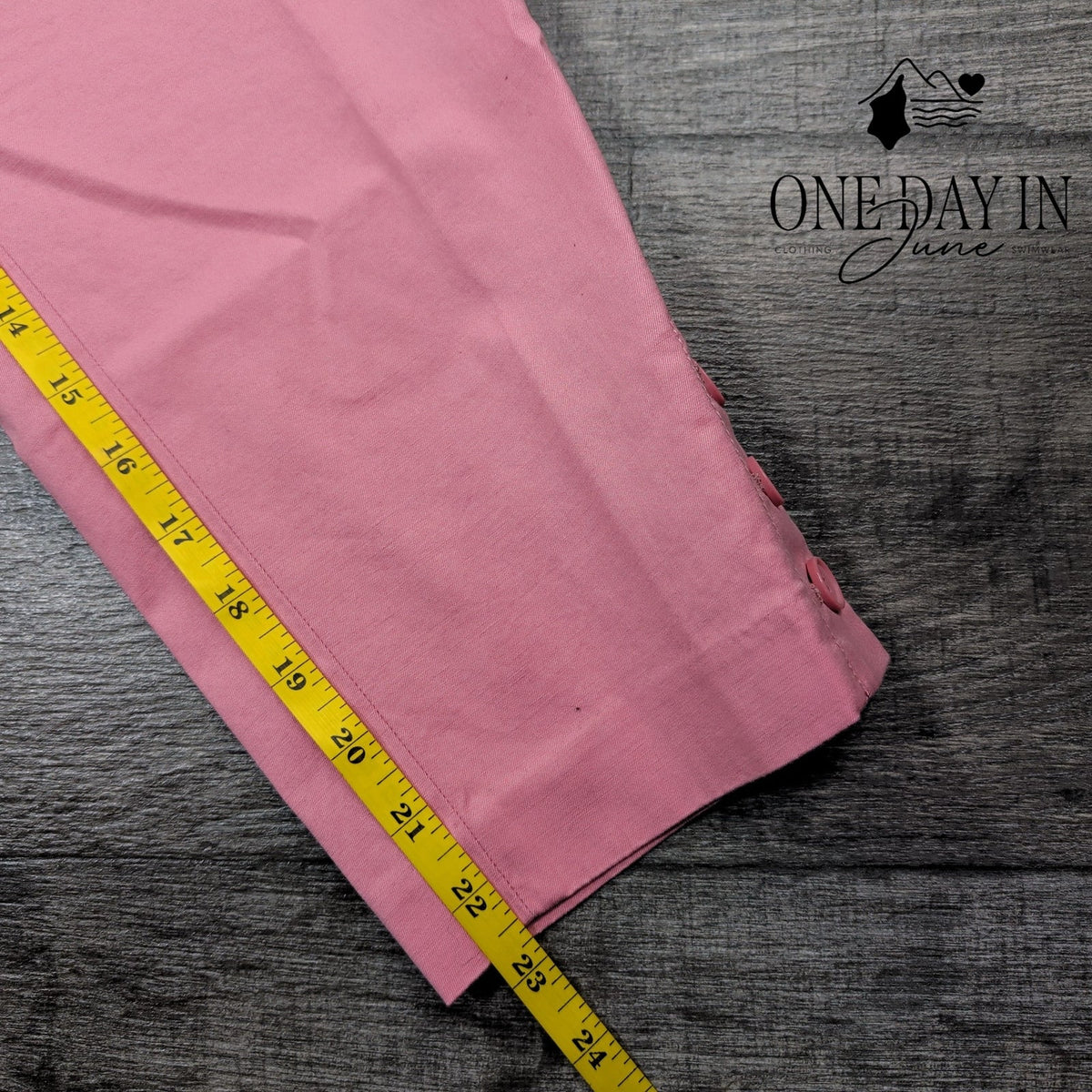 Talbots Perfect Crop Pants Pink Slim Leg Button Hem NWT Petite Size 8P