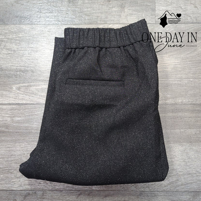 Loft Pull On Metallic Ankle Pants Size M