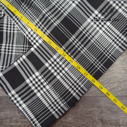 Liz Claiborne Petite Mini Skirt Black White Plaid A Line Size 4P