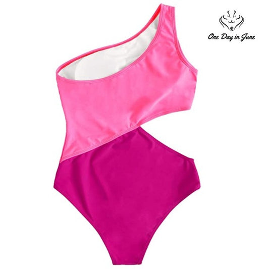 SweatyRocks One Shoulder Cutout One Piece Size M