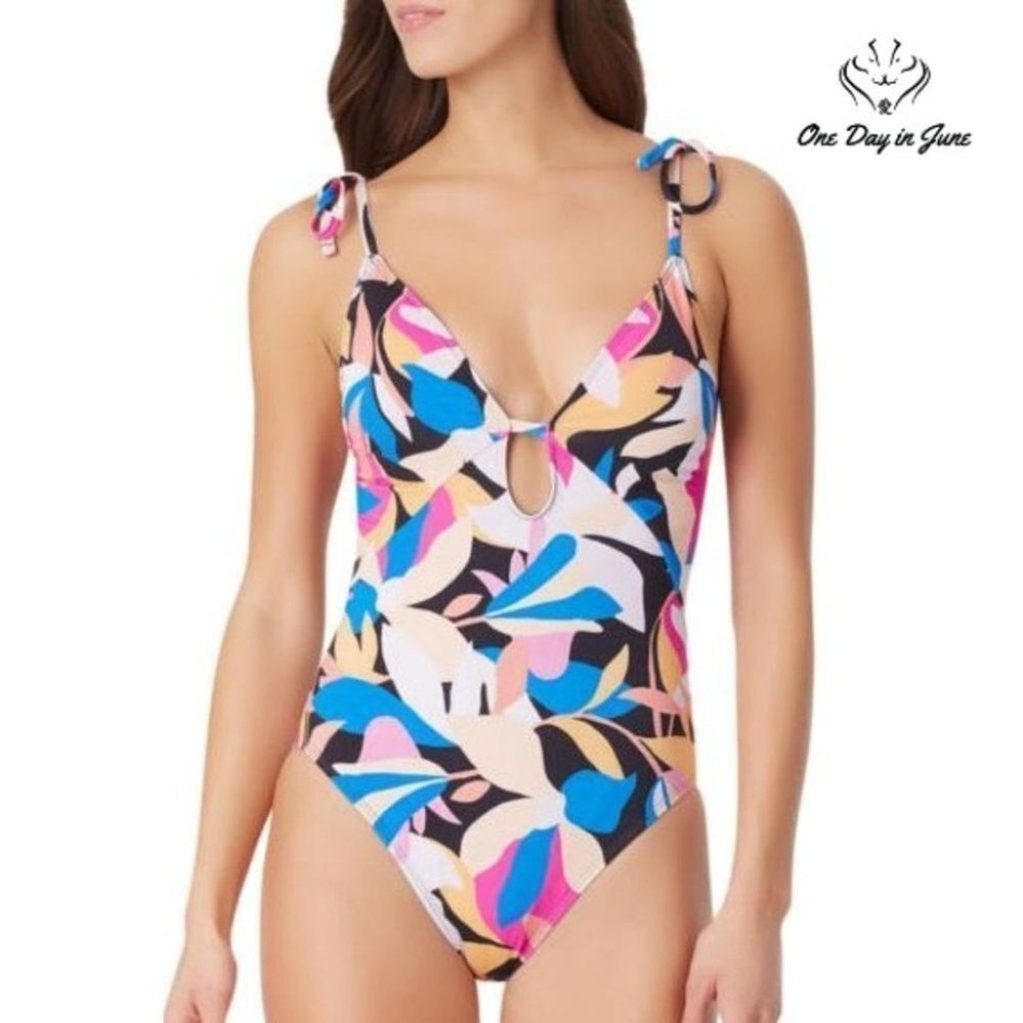 Sugar Beach Floral One Piece Size XL