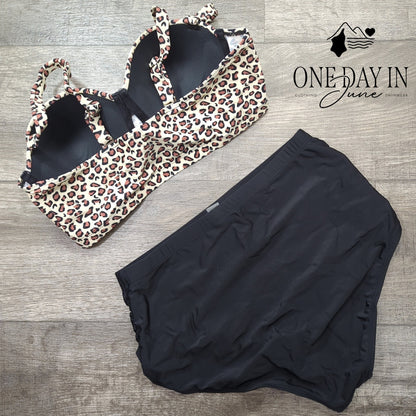 CharmLeaks Push Up High Waist Bikini Swimsuit Size L