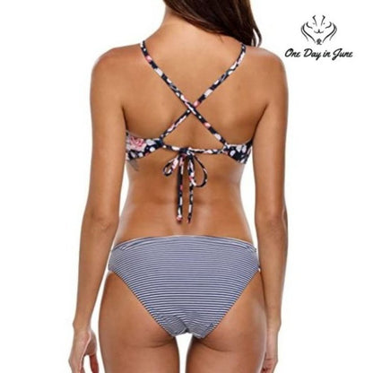 Beautyin High Neck Halter Bikini Swimsuit Size 2XL