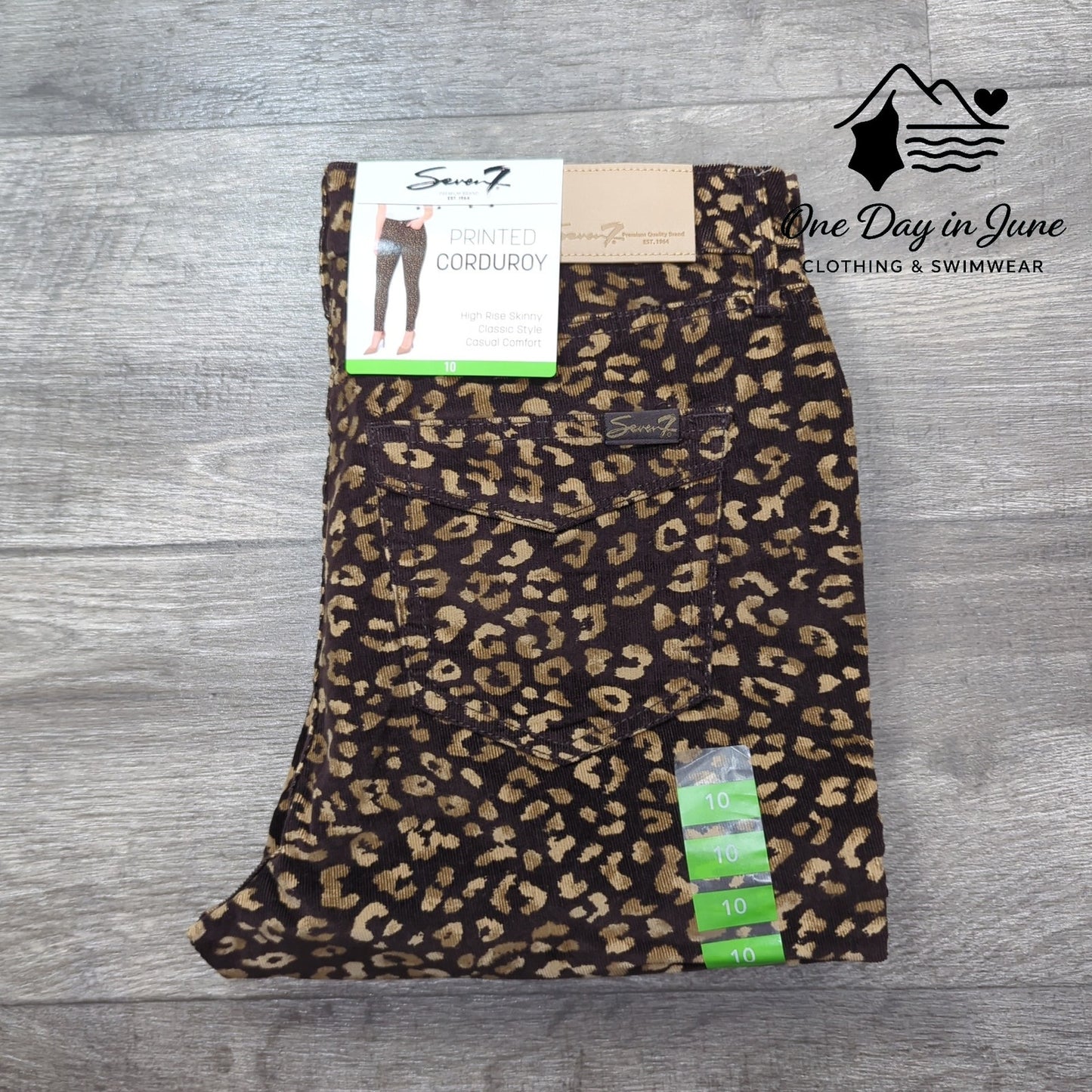 Seven7 Printed Corduroy High Rise Skinny Pants Size 10