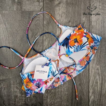 Arizona Jean Co. Juniors Floral Bikini Top Size L