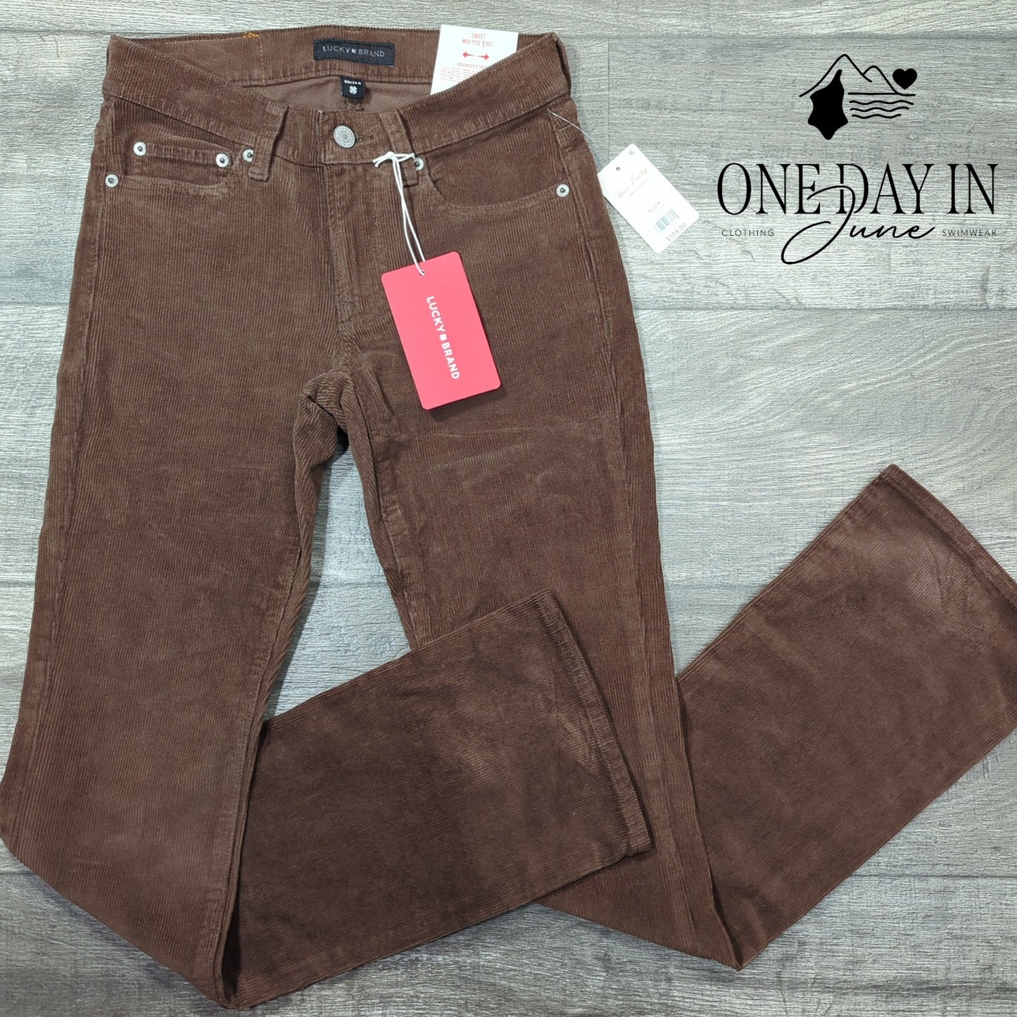 Lucky Brand Sweet Mid Rise Boot Corduroy Pants Size 00