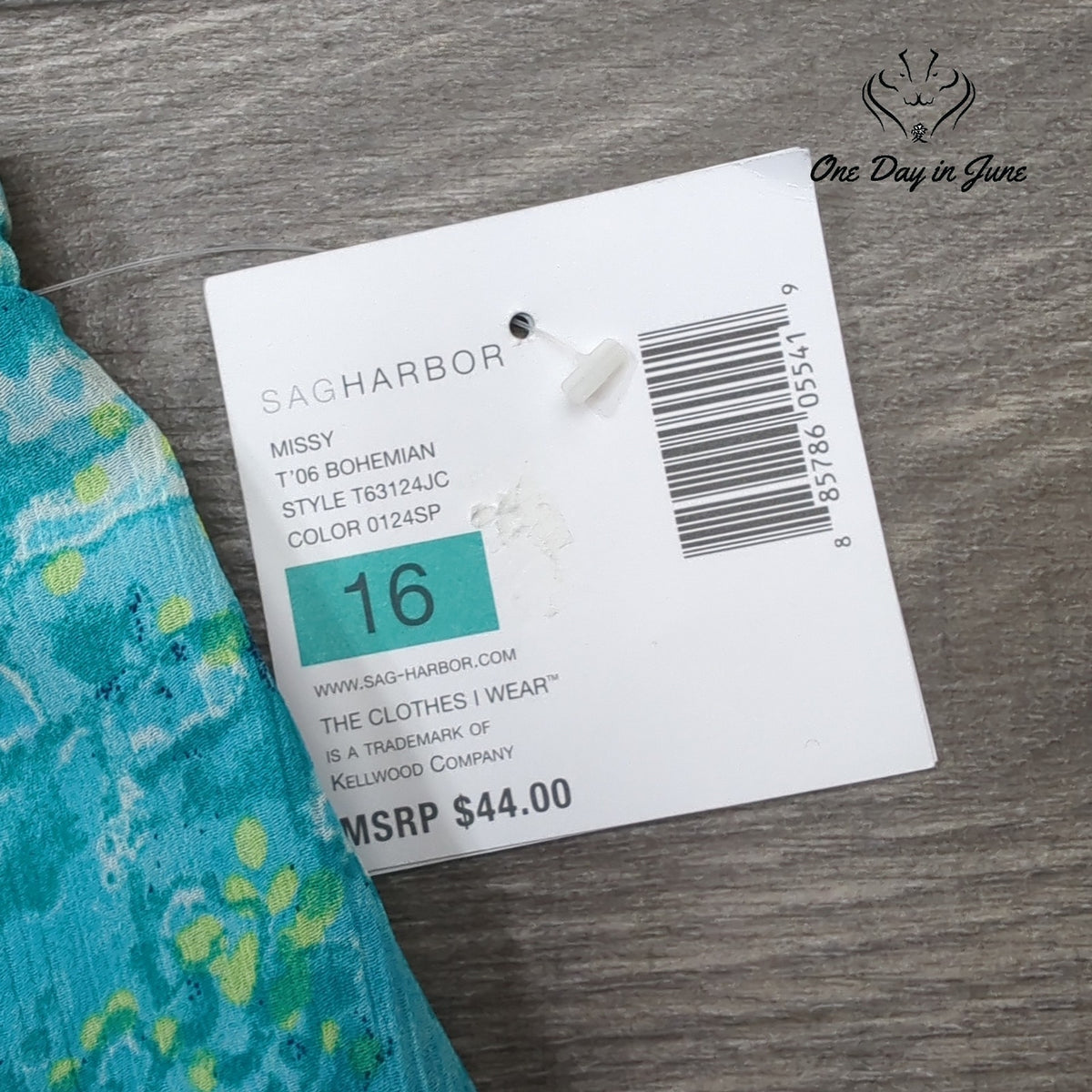 Sag Harbor Bohemian Tiered Floral Pull On Midi Skirt Turquoise NWT Size 16