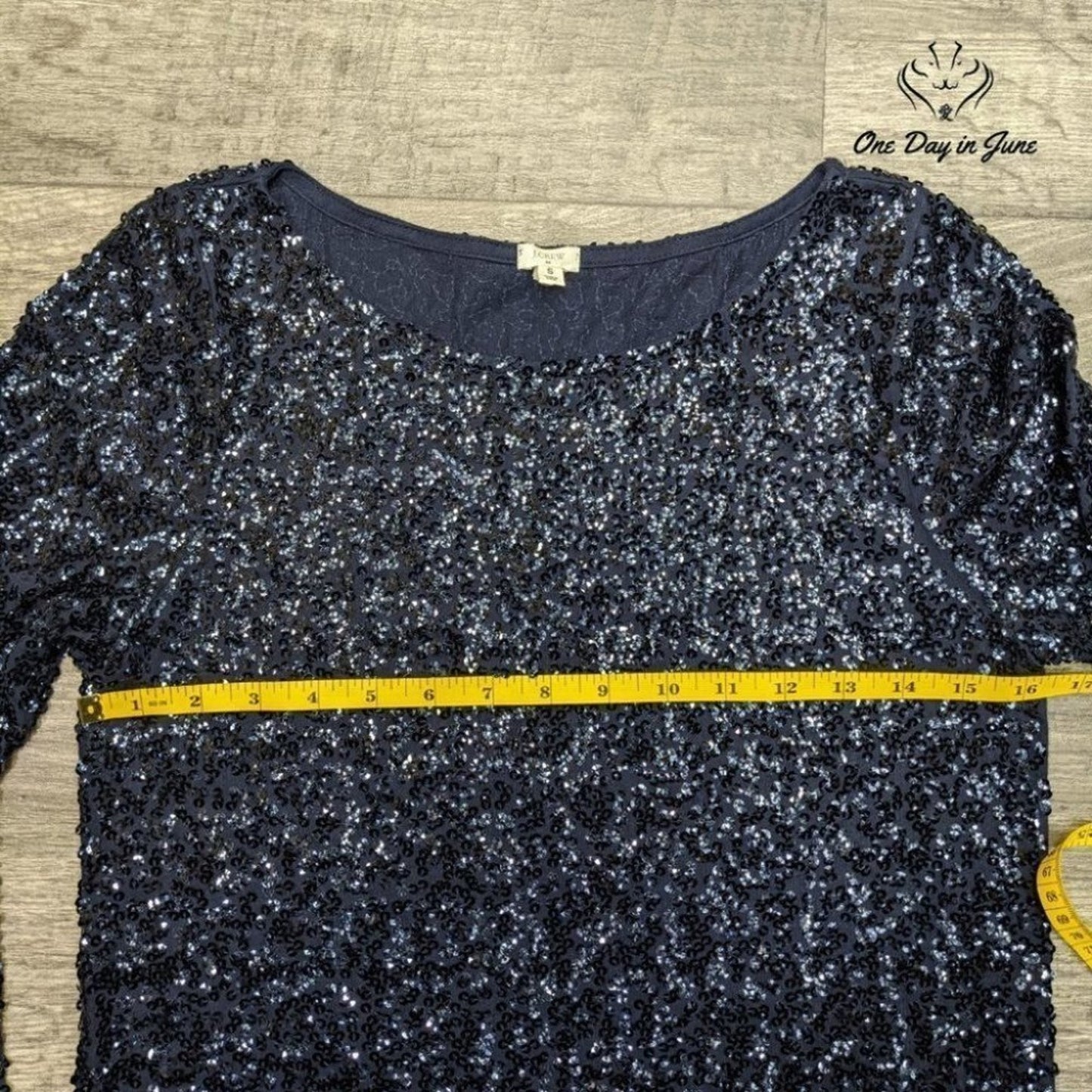 J. Crew Sequin Long Sleeve Top Size S