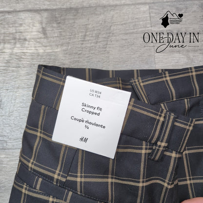 H&M Skinny Fit Cropped Pants Size 34