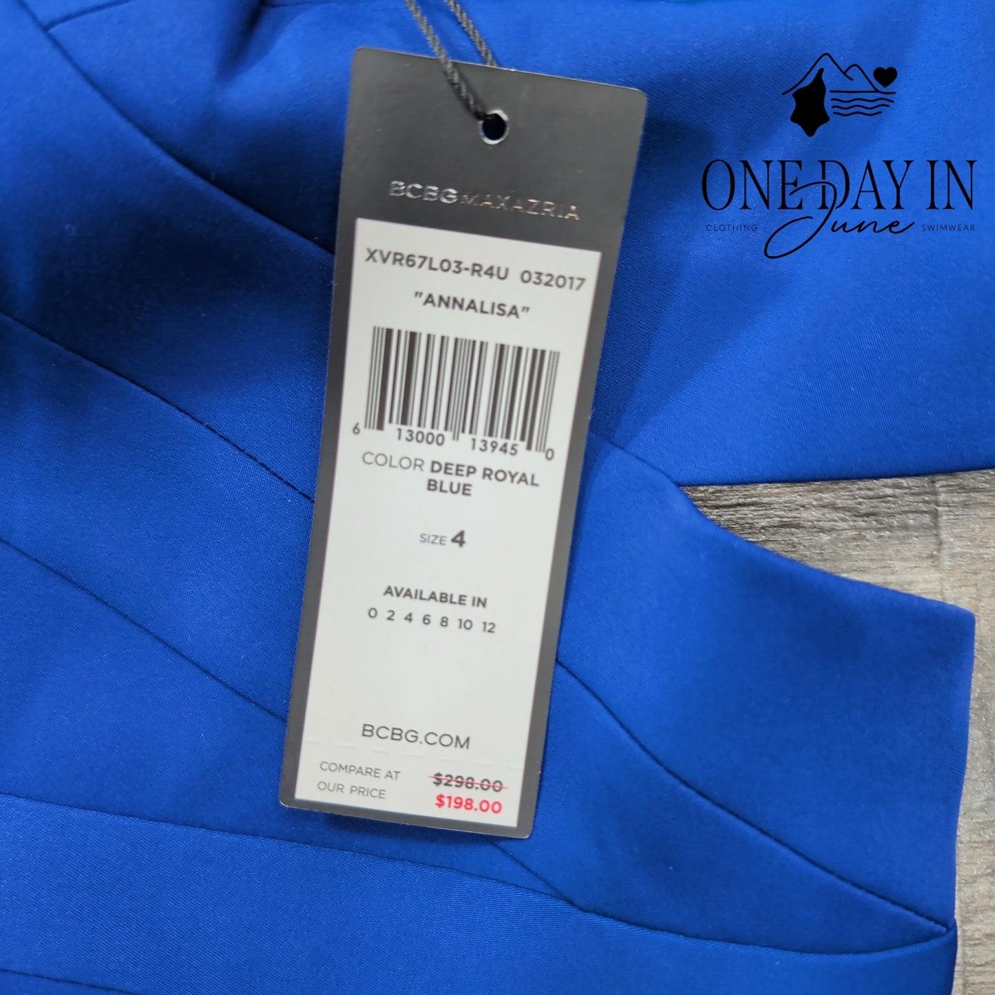Bcbgmaxazria Annalisa Cutout Dress Deep Royal Blue Bodycon NWT Size 4