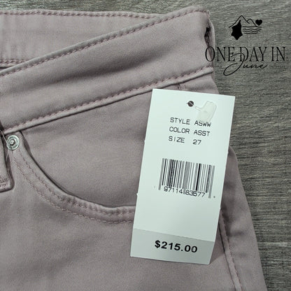 AG Adriano Goldschmied The Prima Mid Rise Cigarette Jeans Pink NWT Size 4 (27)