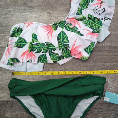 Summer Mae One Shoulder Bikini Swimsuit Size S