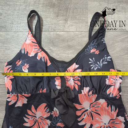 CharmLeaks One Piece Mesh Swimdress Swimsuit Size XL