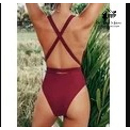 Cupshe Tie Wrap V Neck One Piece Swimsuit Size S