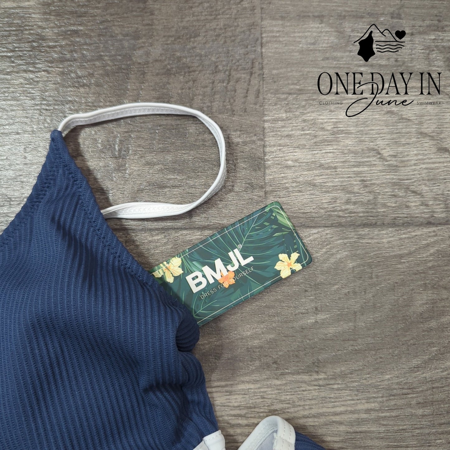 Blooming Jelly Ribbed Crop High Waist Bikini Swimsuit Size M