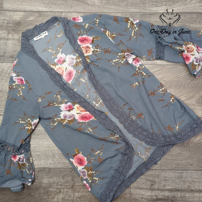 Ecowish Bell Sleeve Boho Top Size S