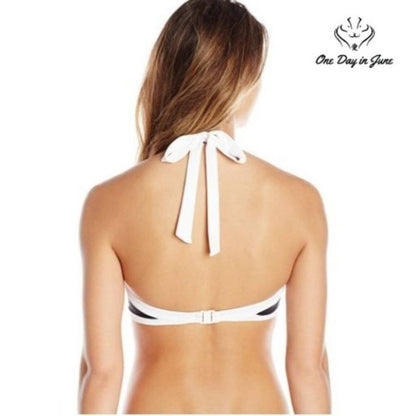 SeaFolly Block Party High Neck Tank Bikini Top Size 8