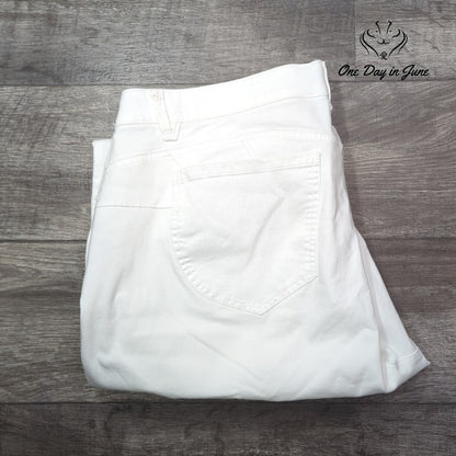Democracy Ab Solution Ankle Skimmer Jeans Plus Size White NWT Size 24W