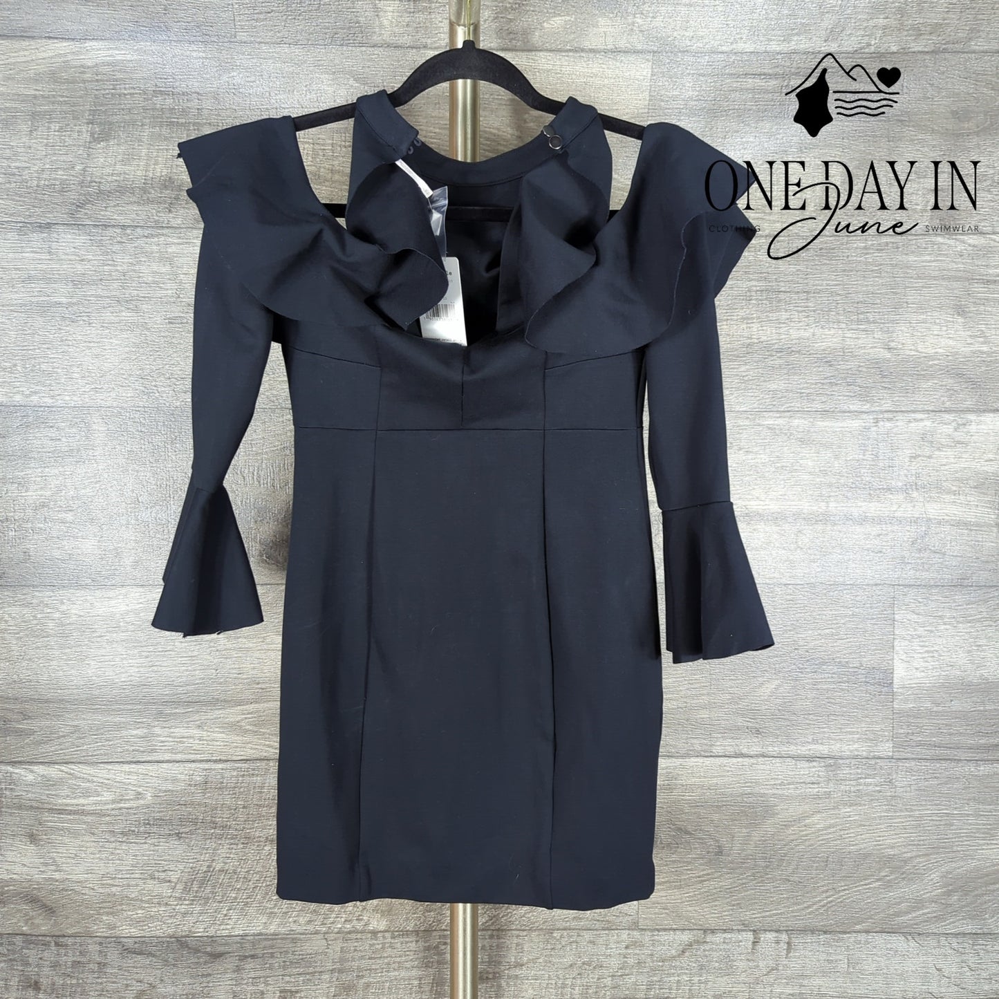 Free People High Neck Cold Shoulder Long Sleeve Mini Dress Size XS