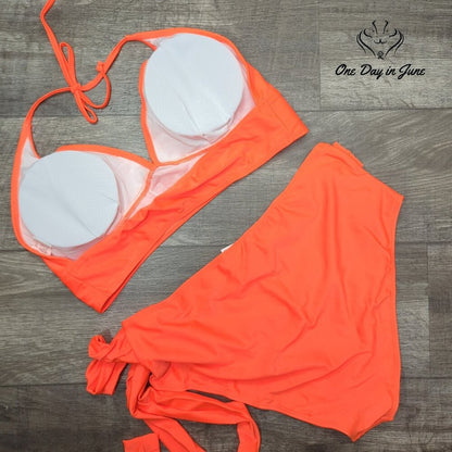 Pink Queen Plus Size Waist Wrap Bikini Swimsuit Size 3XL