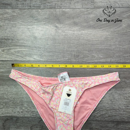 Billabong Ditsy Darling Tropic Bikini Bottom Womens Pink Floral NWT Size L