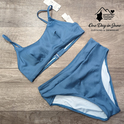 Cupshe High Waist Ribbed Bikini Swimsuit Size M