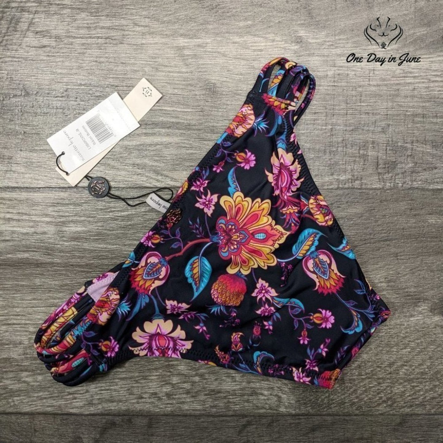 Nanette Lepore Strappy Side Floral Bikini Bottom Size 6