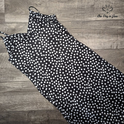 Ruiyige Sleeveless Ruched Polka Dot Dress Size XXL