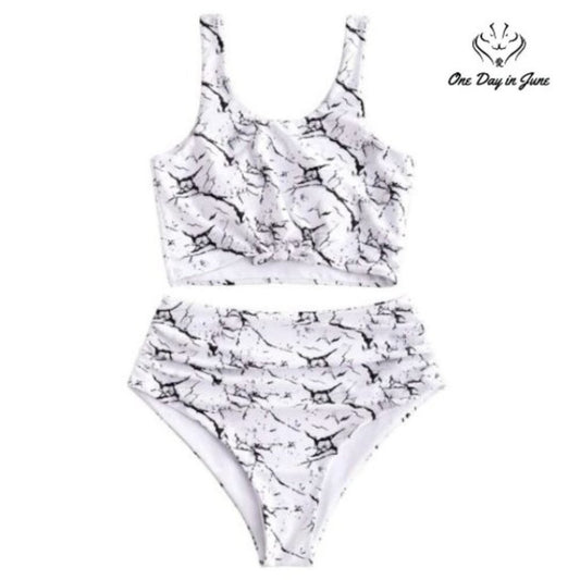 Zaful Scoop Neck Tie Knot Bikini Size XL