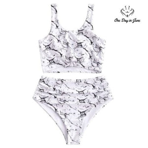 Zaful Scoop Neck Tie Knot Bikini Size XL