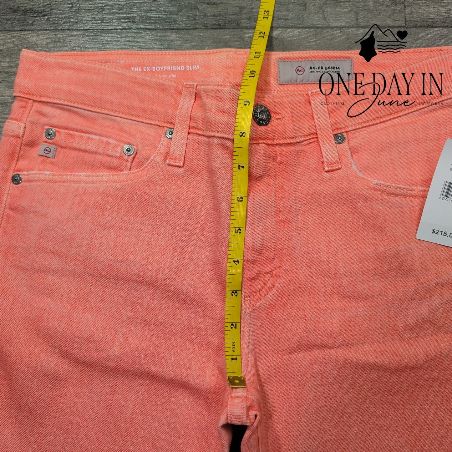 AG Adriano Goldschmied Ex-Boyfriend Slim Jeans Slouchy Slim NWT $215 Size 4 (27)