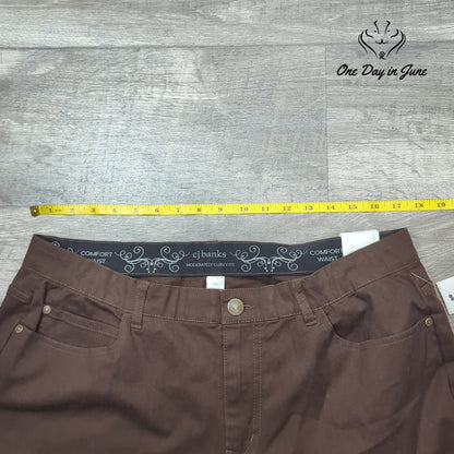 Christopher & Banks Plus Size Comfort Waist Curvy Fit Straight Shorts Size 16W