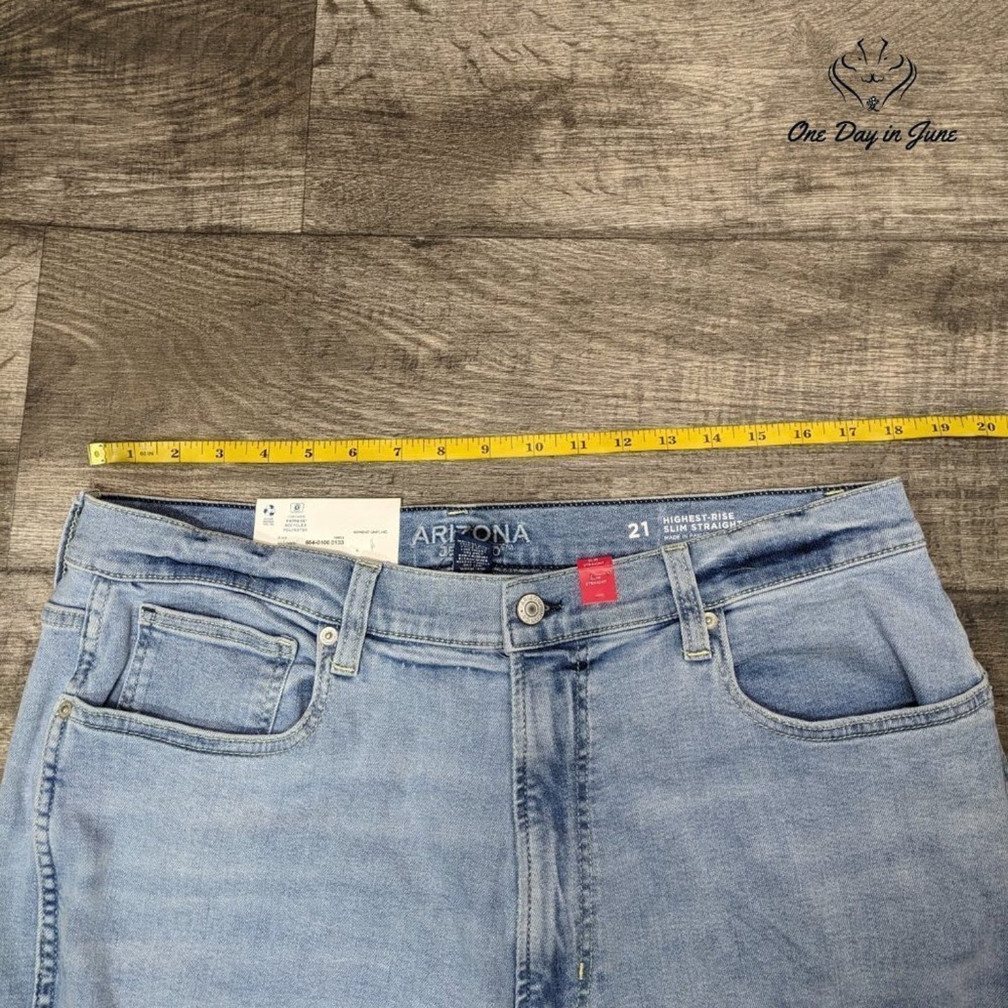 Arizona Jean Co. Juniors Highest Rise Slim Straight Size 21