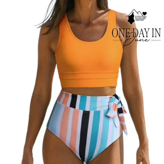 Dokotoo Crop Top High Waist Bikini Swimsuit Size S