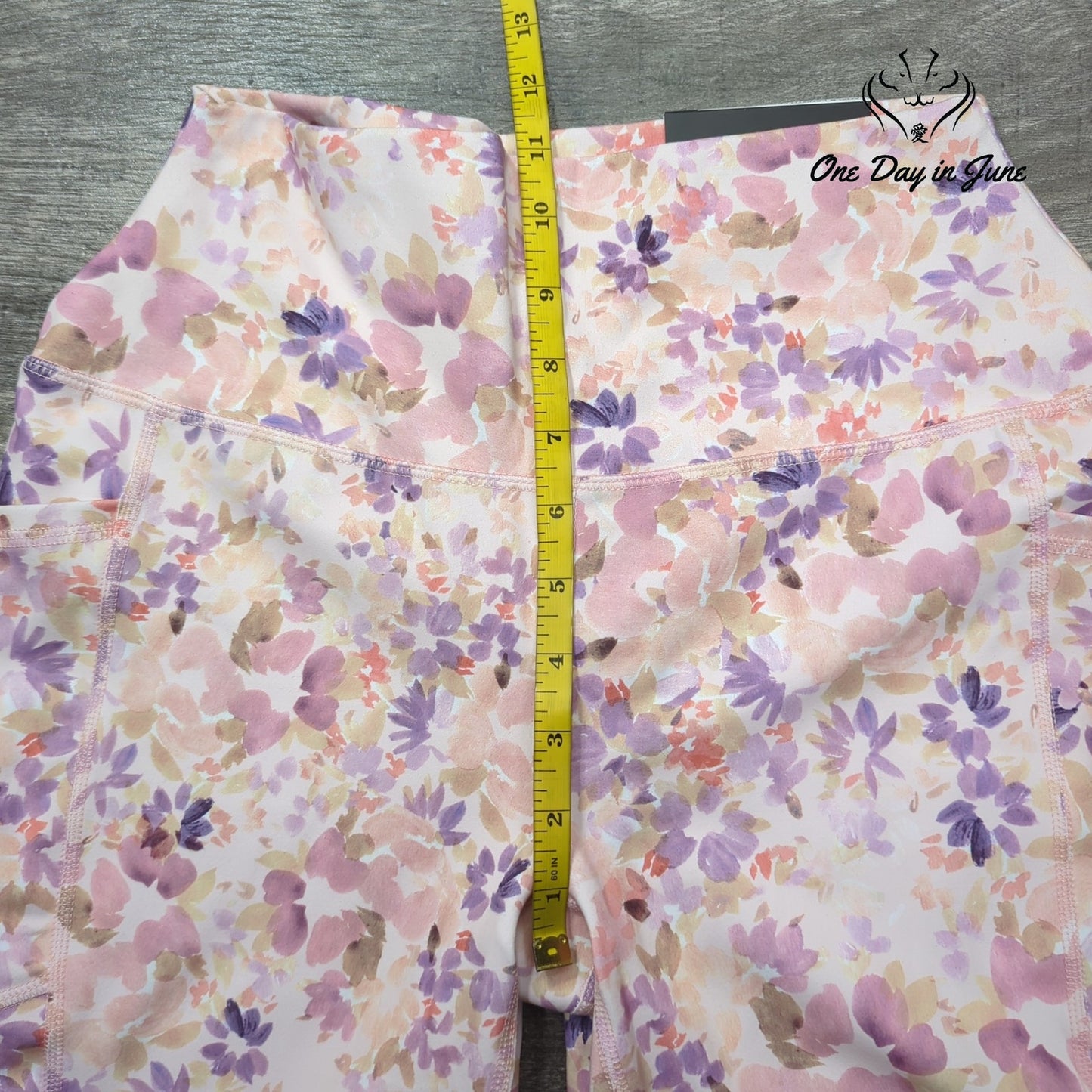 RBX Performance Delicate Ditsy Ankle Length High Waisted Yoga Pants Size M