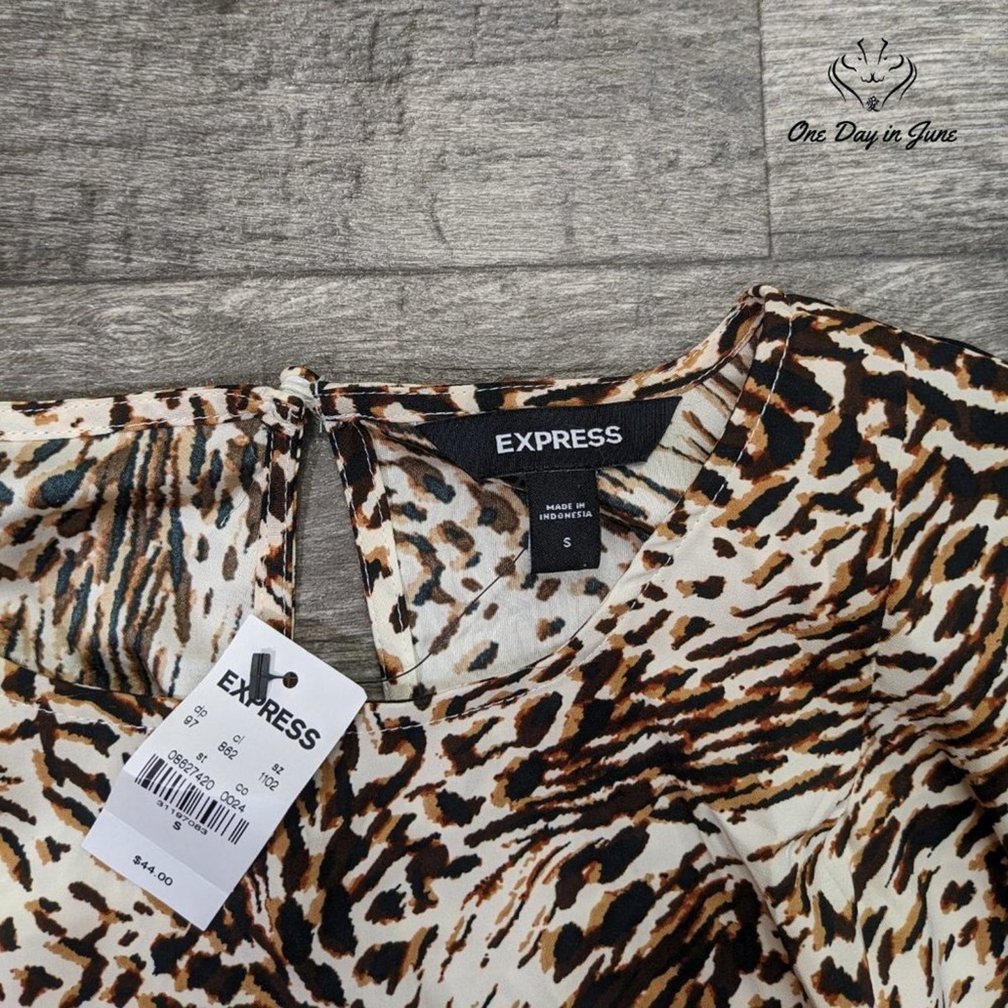 Express Animal Print Sleeveless Top Size S