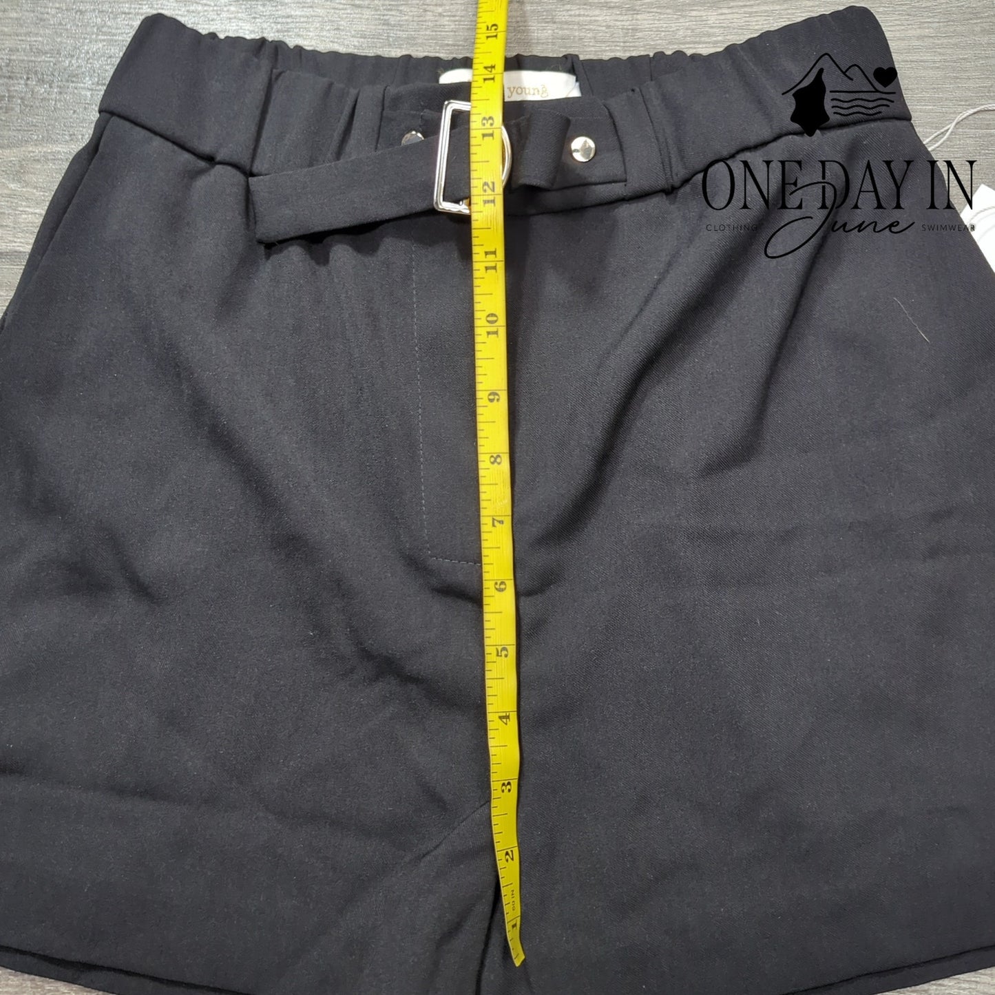 Bishop + Young Monarch D Ring Belted Shorts Size S