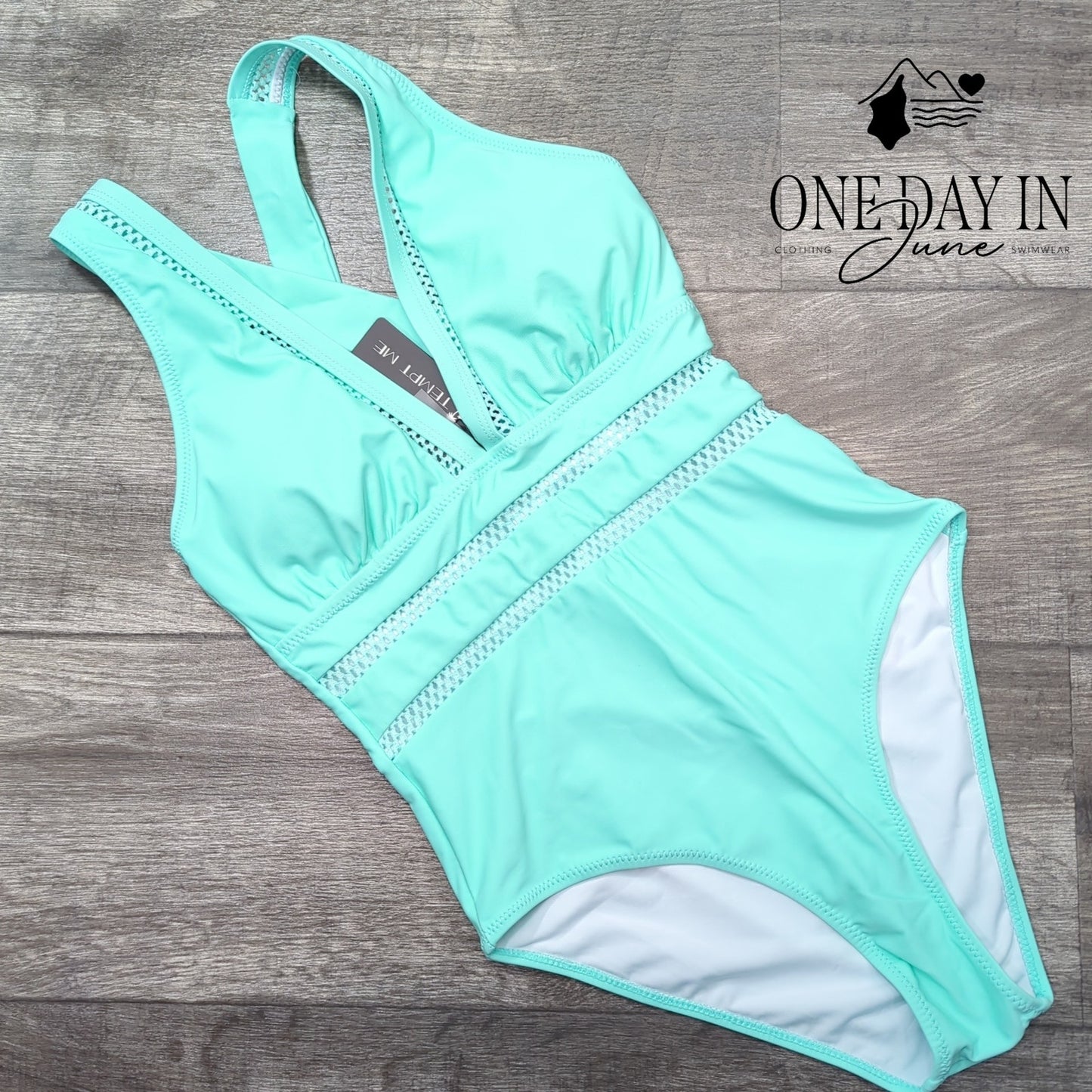 Tempt Me V Neck One Piece Swimsuit Size S