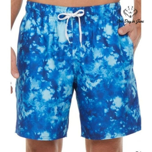 City Streets Modern Tie Dye Swim Trunks Size M