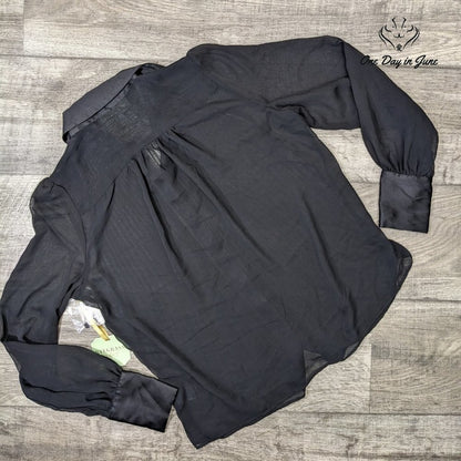 Ryegrass Sheer Long Sleeve Blouse Size XS