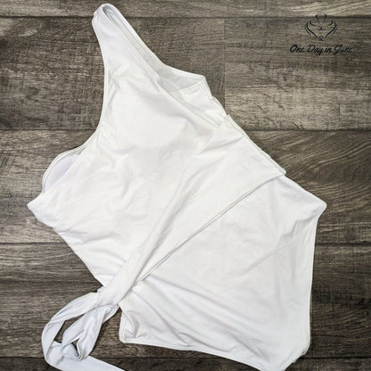 ODIJ One Shoulder Tie Waist One Piece Swimsuit Size XL