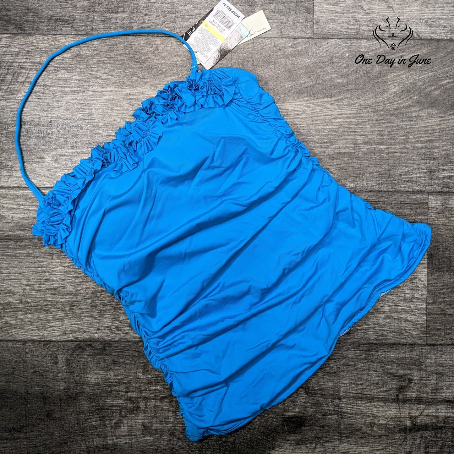 Kenneth Cole Tummy Toner Tankini Top Swimsuit Size M