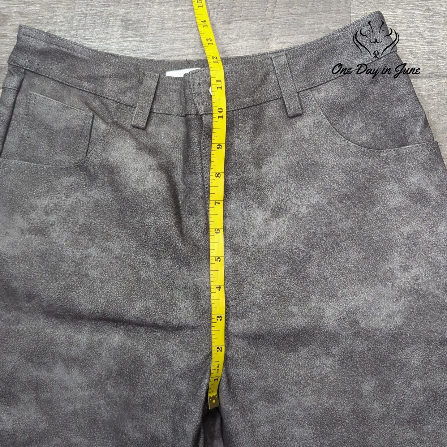 Topshop Faux Leather Straight Leg Pants Size 12