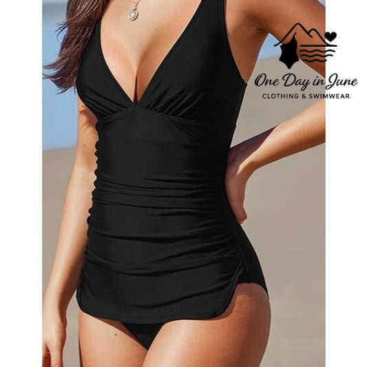 Cupshe V Neck Tummy Control One Piece Swimsuit Size M
