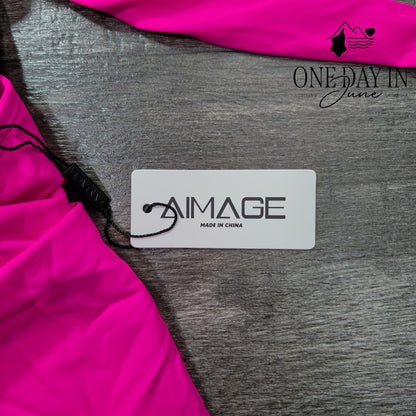Aimage High Neck Halter One Piece Swimsuit Size XL